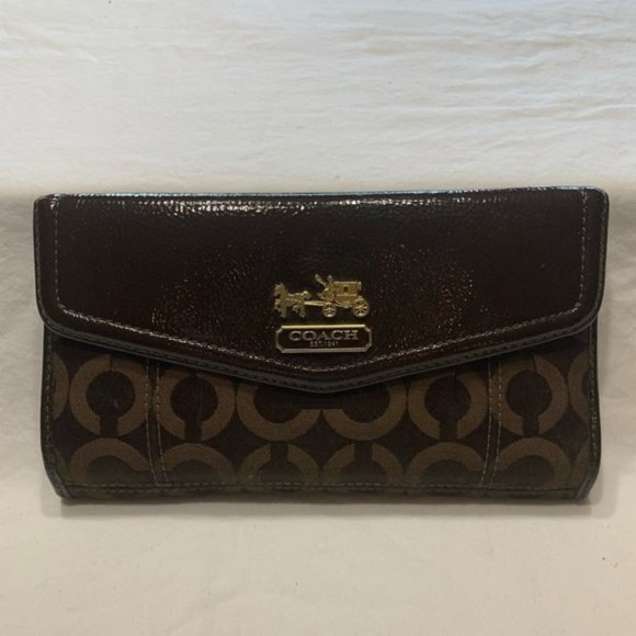 Coach Handbags - ❤️BOGO  Coach Signature C Brown Canvas Wallet